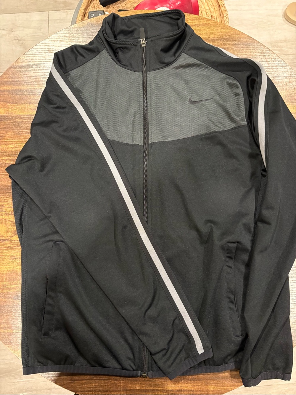 Nike Black and Gray Men’s Performance Full-Zip Jacket